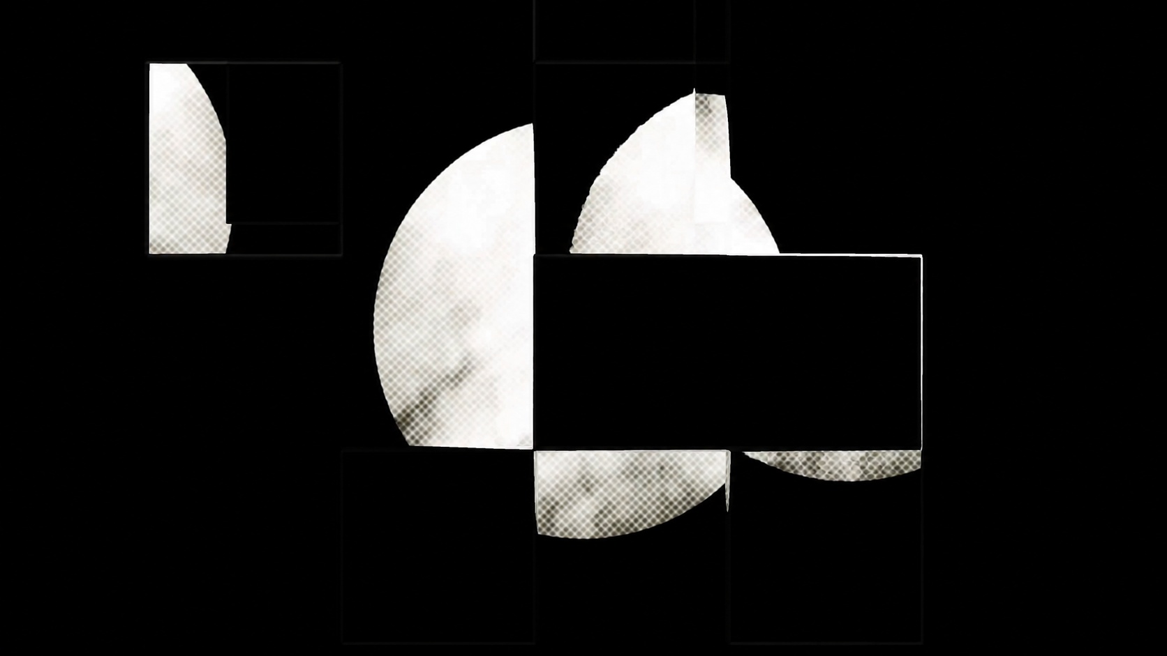 NORTH STAR 10 — black and white abstract collage
