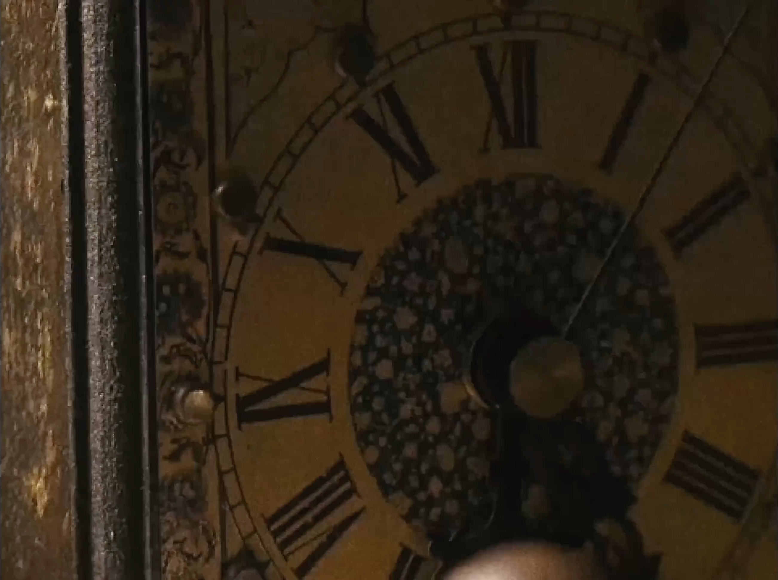 An antique clock face